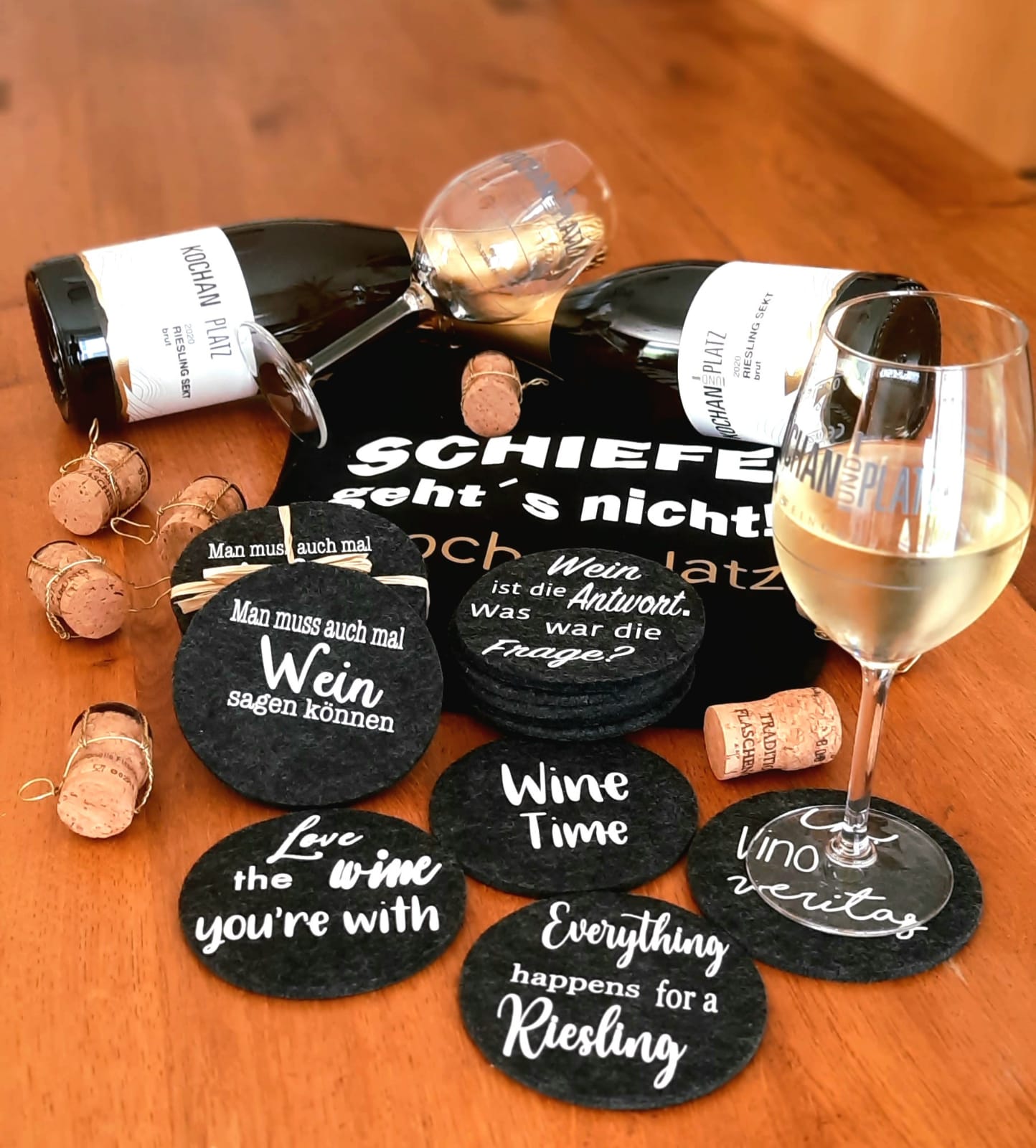 Glasuntersetzer-Set aus Filz